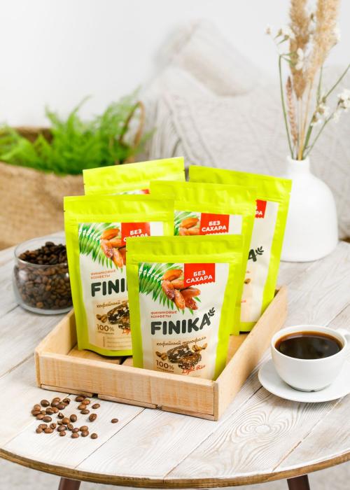 Финиковые конфеты  ‎Finika‎ кофейный трюфель, 100 г — 5 коробок