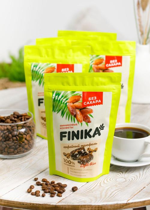 Финиковые конфеты  ‎Finika‎ кофейный трюфель, 100 г — 5 коробок