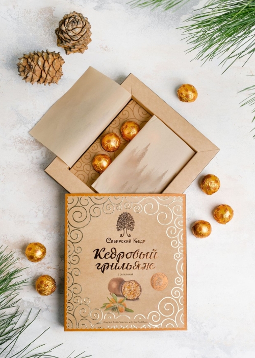 ★ Москва ★ Кедровый грильяж с облепихой, 120 г