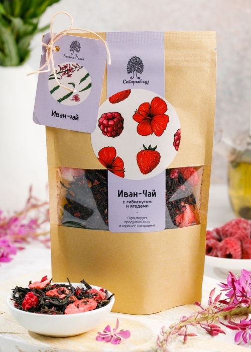 ★ Москва ★ Иван-чай с гибискусом и ягодами, 40 г