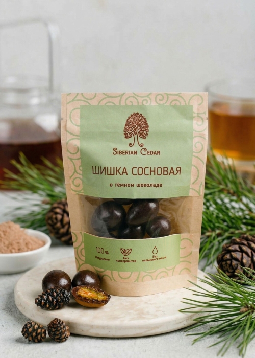 Сосновая шишка в тёмном шоколаде, 60 г