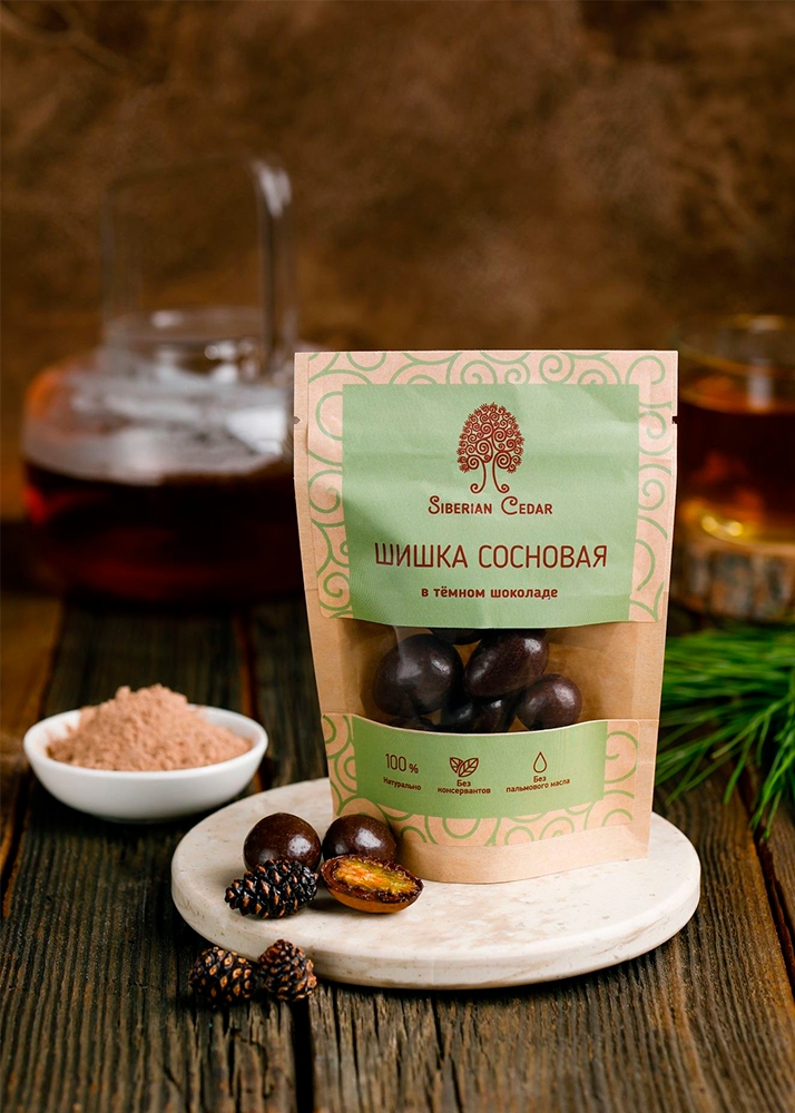 Сосновая шишка в тёмном шоколаде, 60 г