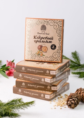 Кедровый грильяж с облепихой, 120 г — 5 коробок