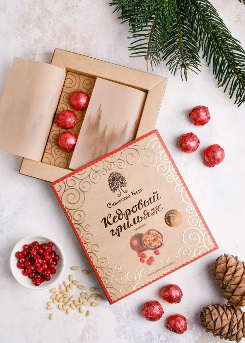 ★ Москва ★ Кедровый грильяж с клюквой, 120 г