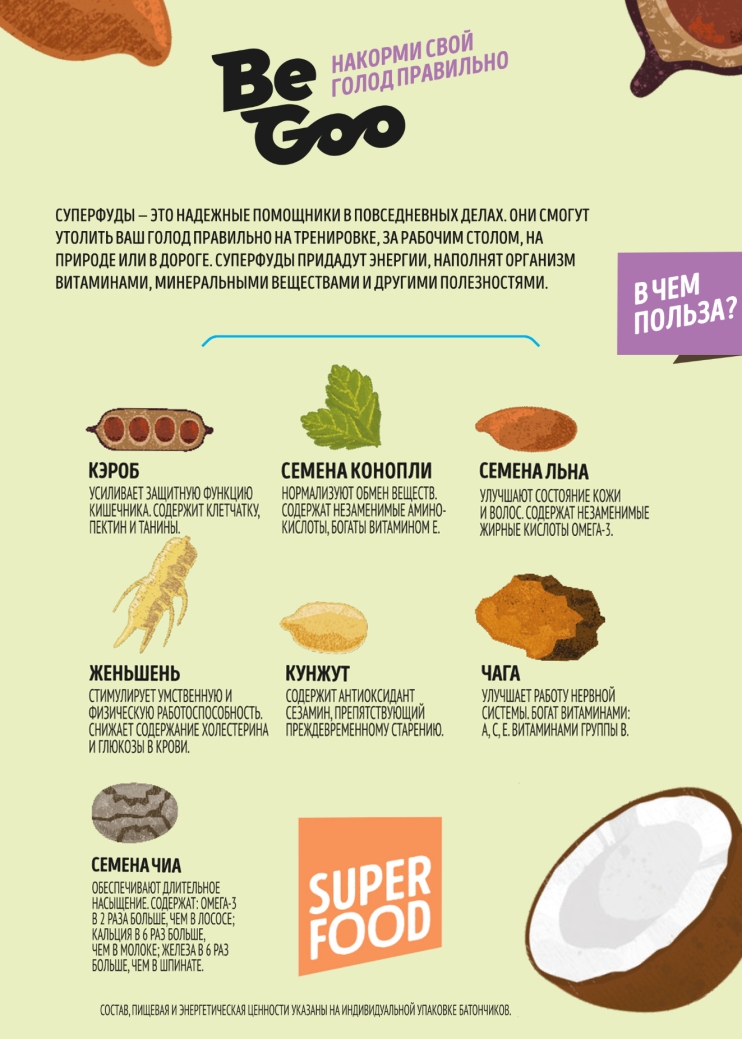 Батончик орехово-ягодный BeGoo кешью + черника, 24 шт. | шоу-бокс