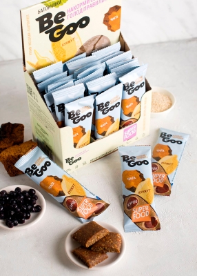 Батончик орехово-ягодный BeGoo кешью + черника, 24 шт. | шоу-бокс