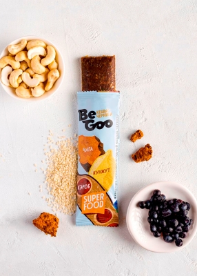 Батончик орехово-ягодный BeGoo кешью + черника, 24 шт. | шоу-бокс