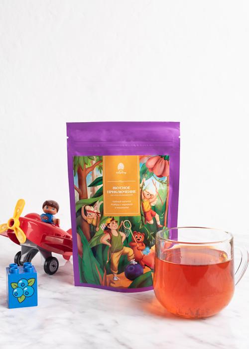 Чай детский «Вкусное приключение» с черникой, 60 г