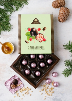 Кедровая комета с земляникой, 120 г — 5 коробок