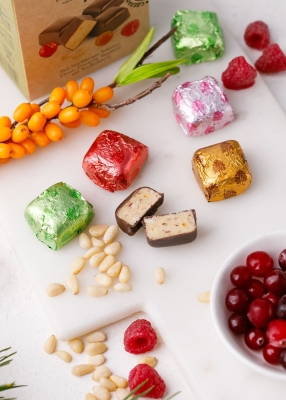 Кедровый марципан ассорти, 70 г | мини-набор