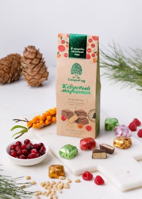 Кедровый марципан ассорти, 70 г | мини-набор