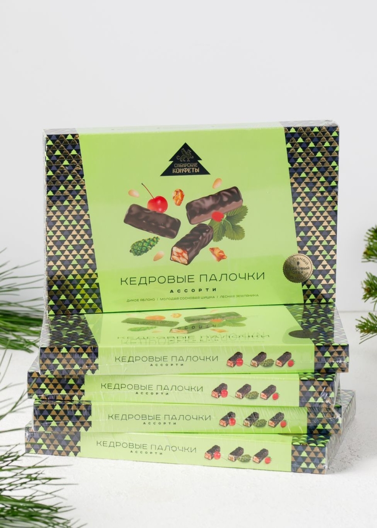 Кедровые палочки ассорти, 110 г — 5 коробок