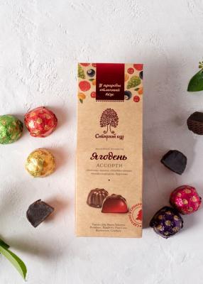 橡皮糖糖果“Yagoden”什锦（覆盆子，沙棘，松果，小红莓，醋栗）小试剂盒