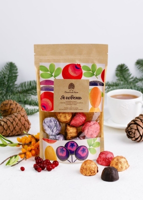 Мармеладные конфеты «Ягодень» ассорти, 150 г | крафт-пакет