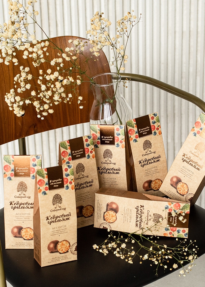 Кедровый грильяж ассорти, 70 г — 7 коробок