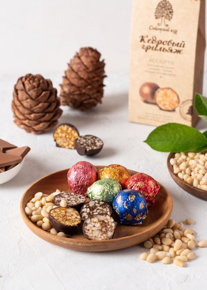 Кедровый грильяж ассорти, 70 г — 7 коробок