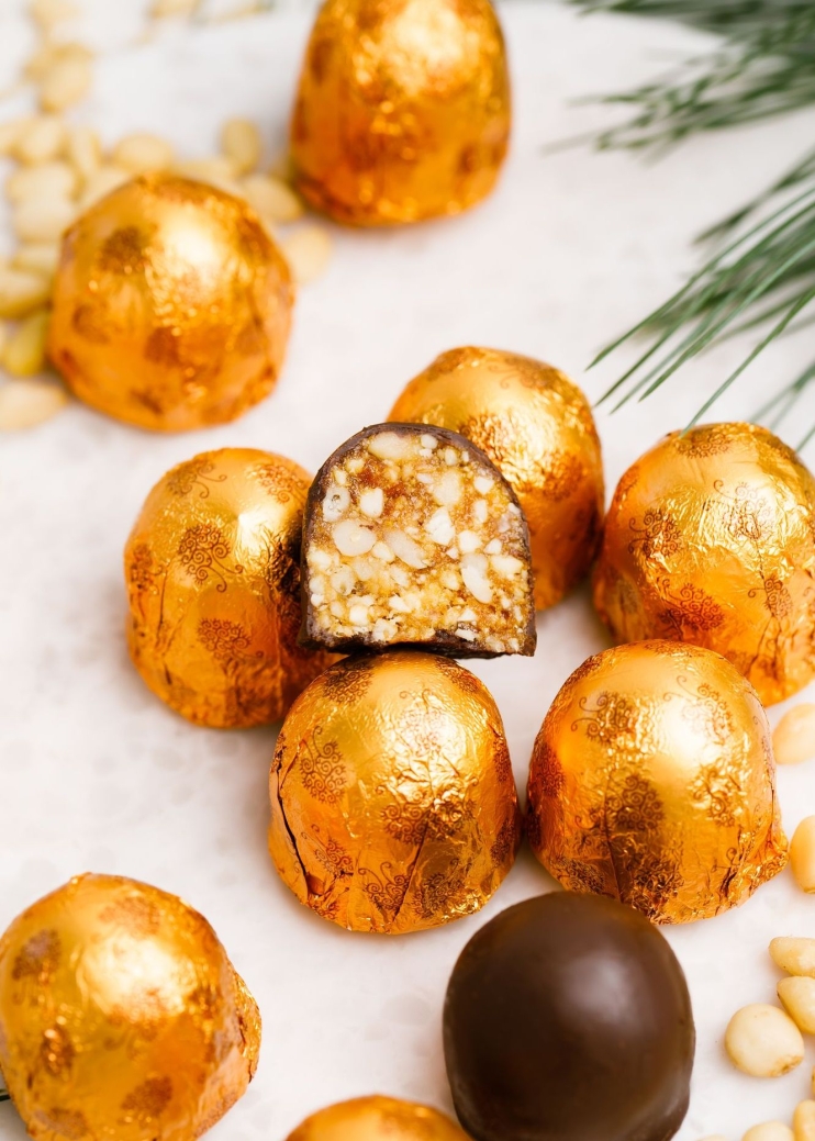 Кедровый грильяж с облепихой, 1 кг