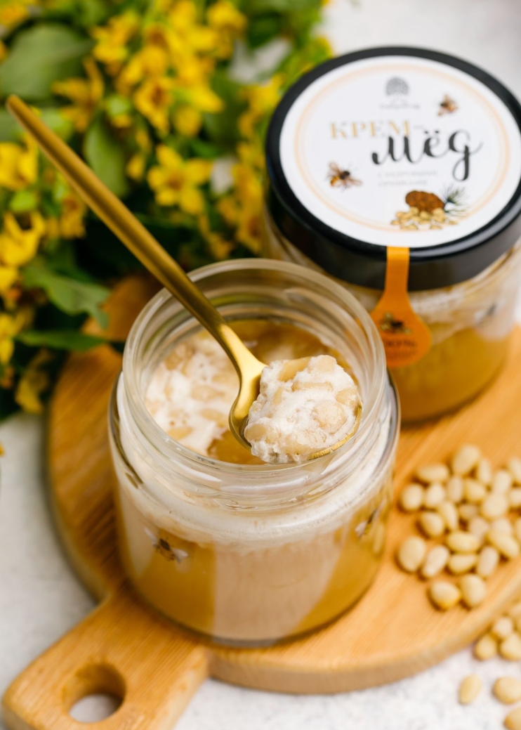 Крем-мёд с кедровым орехом, 180 г