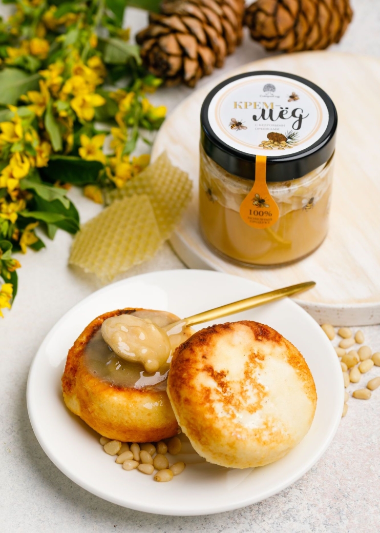 Крем-мёд с кедровым орехом, 180 г