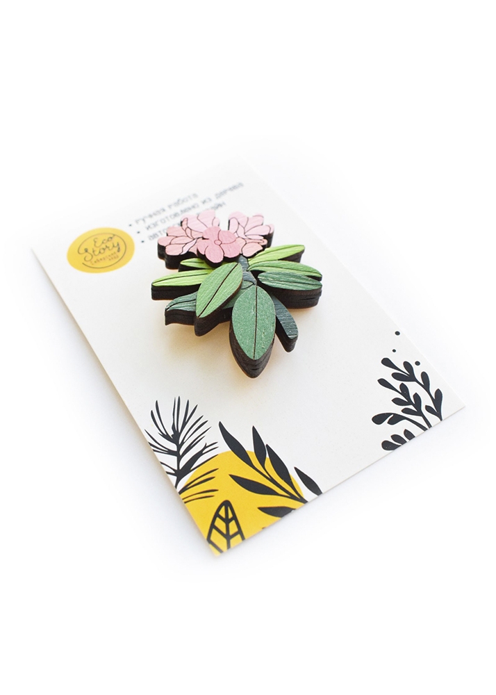 Деревянная брошь «Саган-дайля»