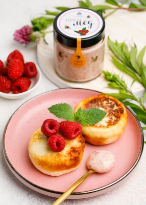 Крем-мёд с малиной, 180 г