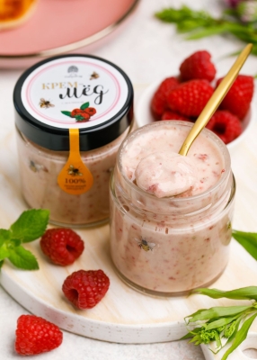 Крем-мёд с малиной, 180 г