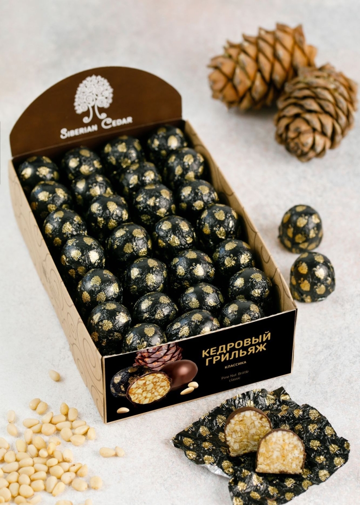 Кедровый грильяж классический, 540 г | шоу-бокс