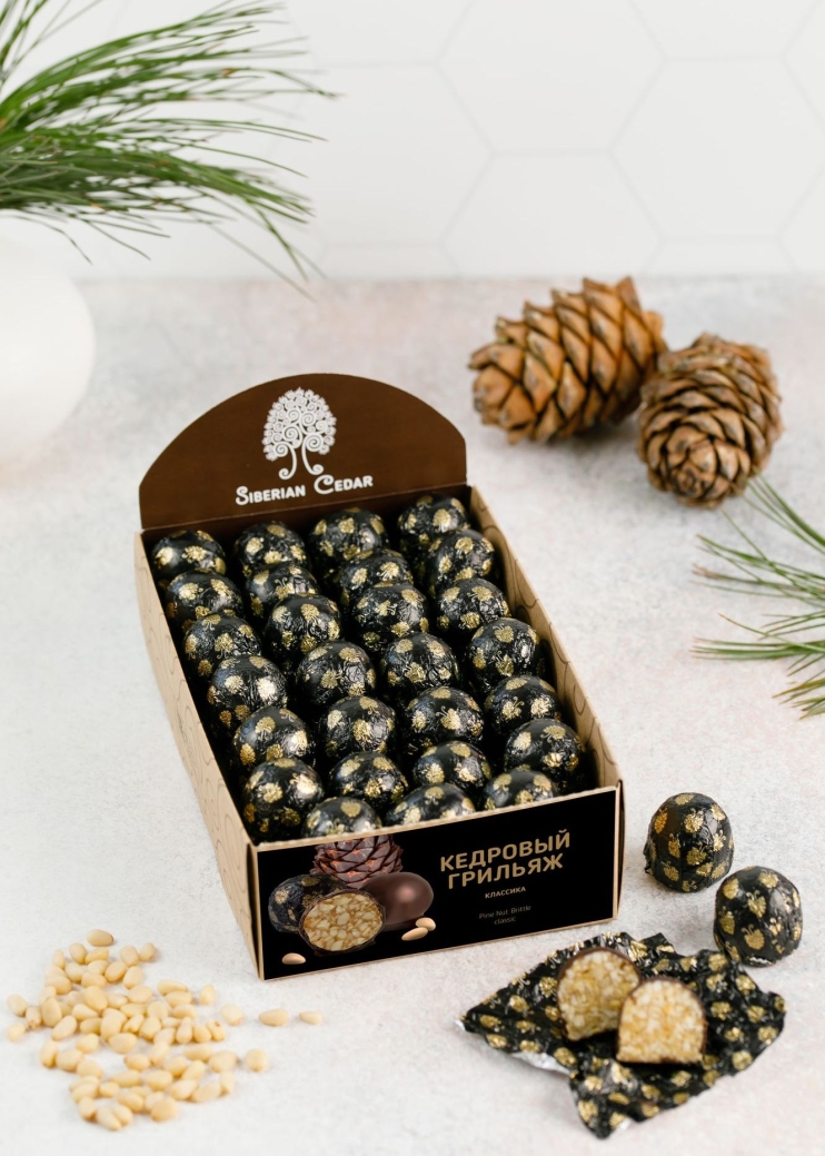 Кедровый грильяж классический, 540 г | шоу-бокс