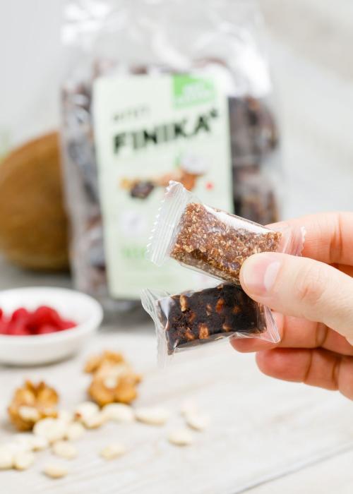 Финиковые конфеты Finika ассорти, 450 г - кокос-малина, двойной арахис, шоколад-грецкий орех