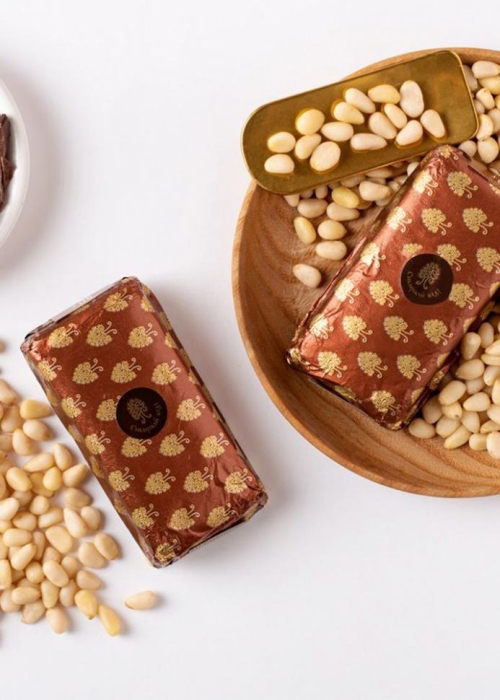 ★ Москва ★ Кедровый марципан шоколадный, 720 г | шоу-бокс — 18 батончиков