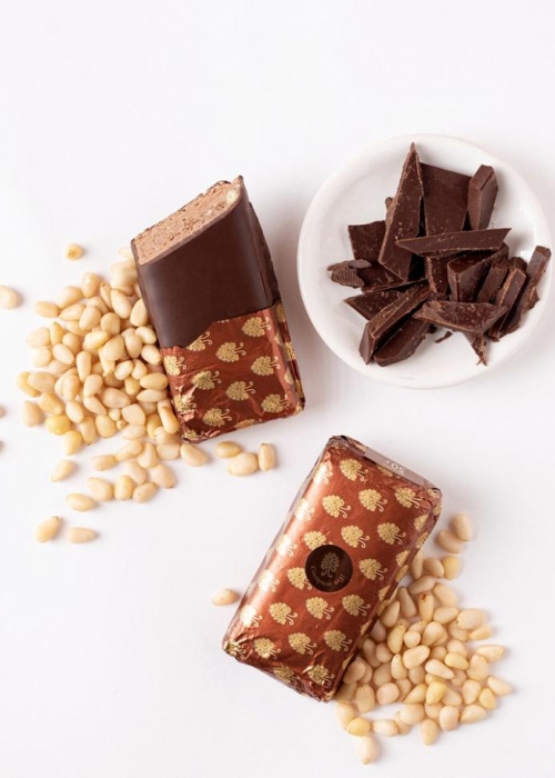 ★ Москва ★ Кедровый марципан шоколадный, 720 г | шоу-бокс — 18 батончиков