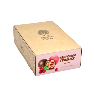 Кедровый грильяж с клюквой, 540 г | шоу-бокс