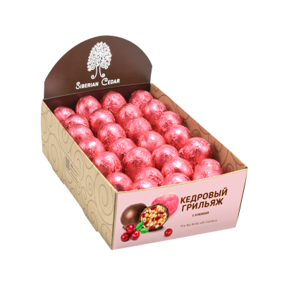 Кедровый грильяж с клюквой, 540 г | шоу-бокс