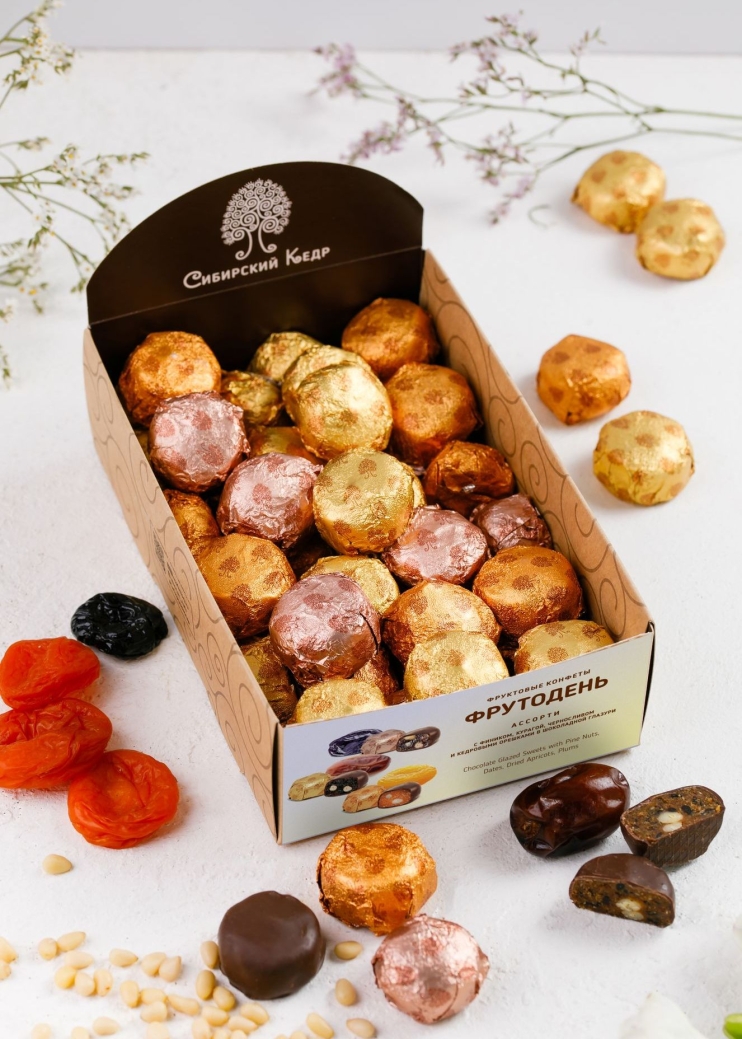 Фруктовые конфеты «Фрутодень» ассорти, 640 г | шоу-бокс