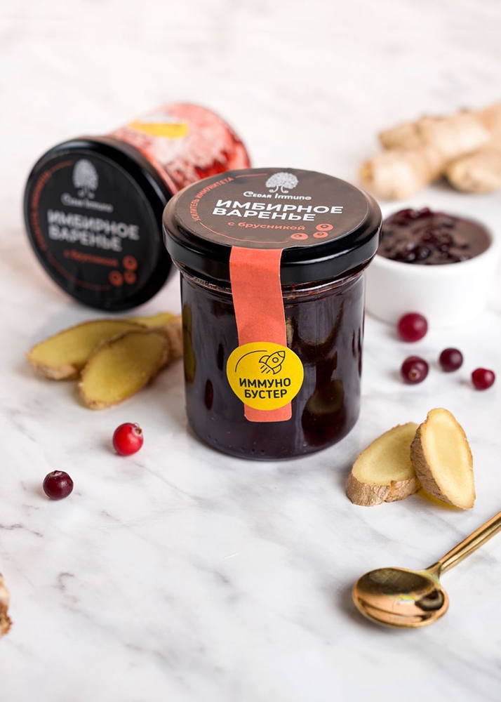 Варенье имбирное с брусникой Cedar Immuno, 170 г