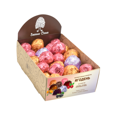 Мармеладные конфеты «Ягодень» ассорти, 540 г | шоу-бокс