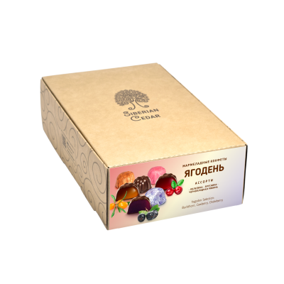 Мармеладные конфеты «Ягодень» ассорти, 540 г | шоу-бокс
