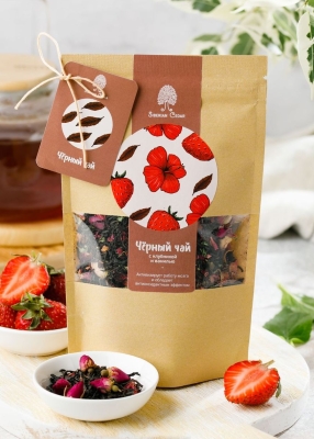 ★ Чай чёрный с клубникой и ванилью, 40 г