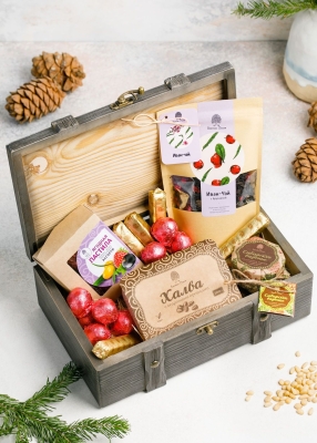 Подарочная шкатулка деревянная, 740 г