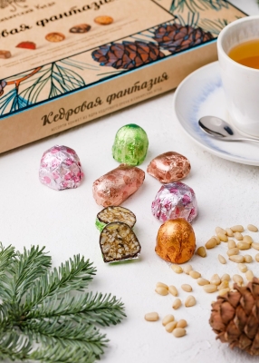 Набор конфет «Кедровая фантазия», 210 г в подарочной обложке