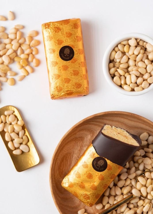 ★ Кедровый марципан с облепихой, 720 г | шоу-бокс — 18 батончиков