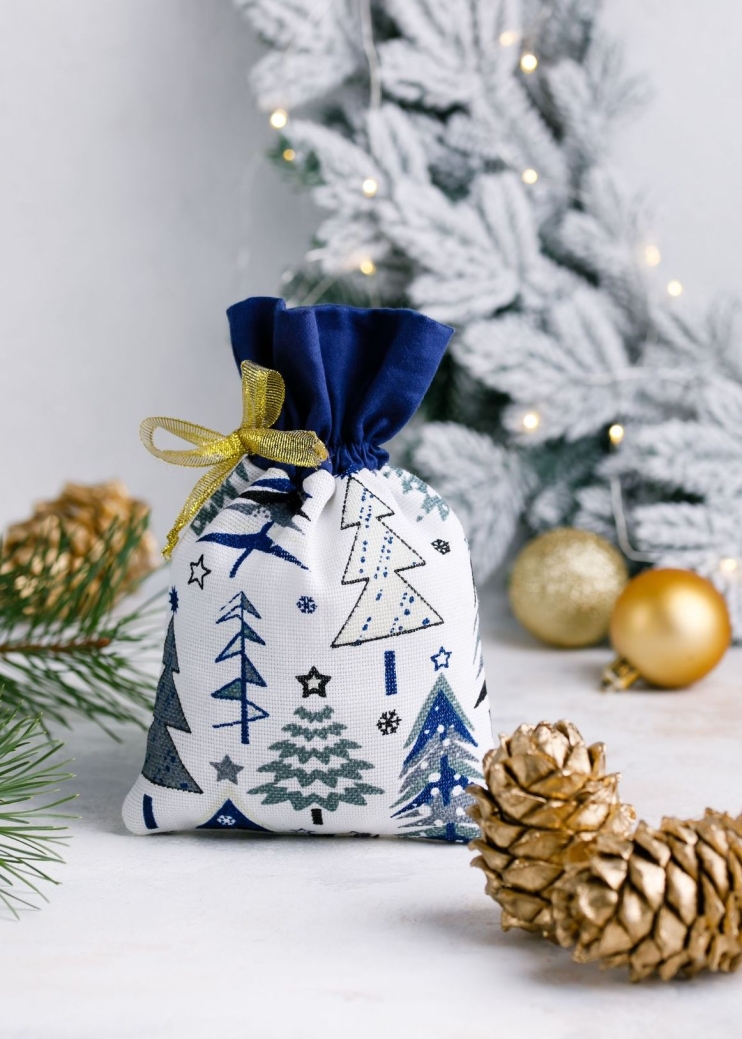 Подарочный мешок синий «Ёлочка», 350 г