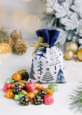 Подарочный мешок синий «Ёлочка», 350 г