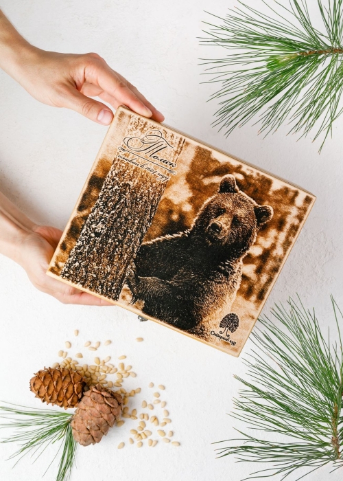 Деревянная шкатулка с конфетами, 920 г