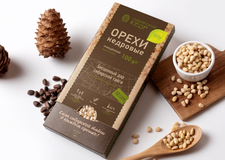 Ядро кедрового ореха, 100 г — подарочная упаковка