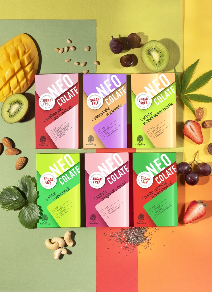 Шоколад без сахара NEOcolate с какао-крупкой и земляникой, 30 г