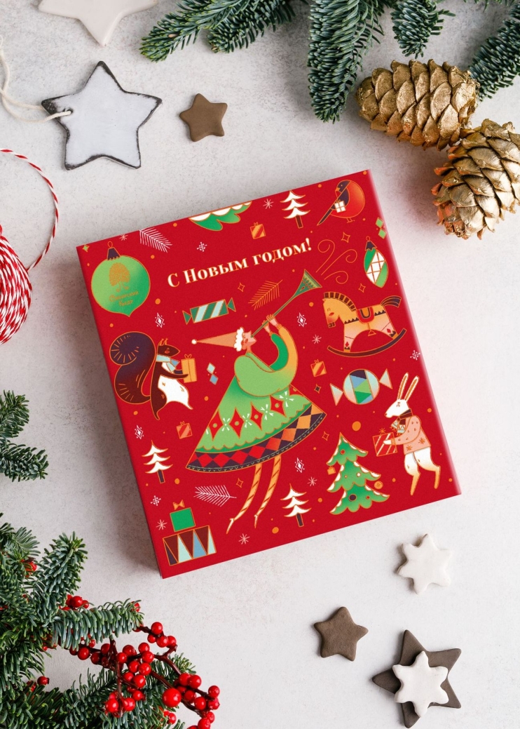 Кедровый грильяж с клюквой, 120 г в подарочной обложке