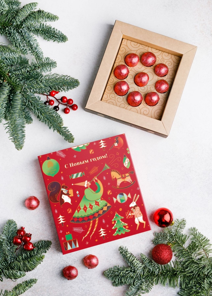 Кедровый грильяж с клюквой, 120 г в подарочной обложке