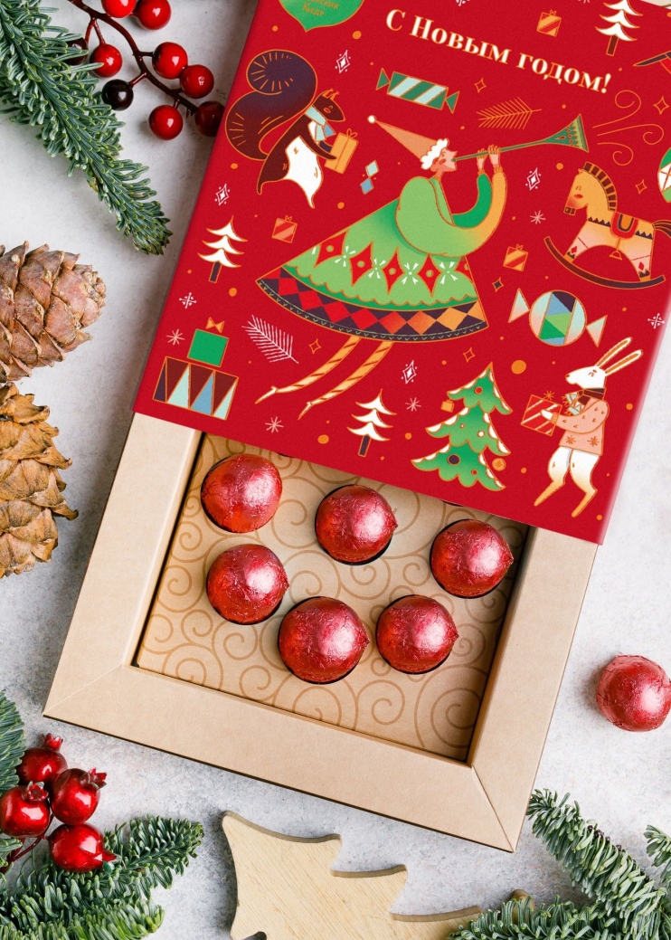 Кедровый грильяж с клюквой, 120 г в подарочной обложке