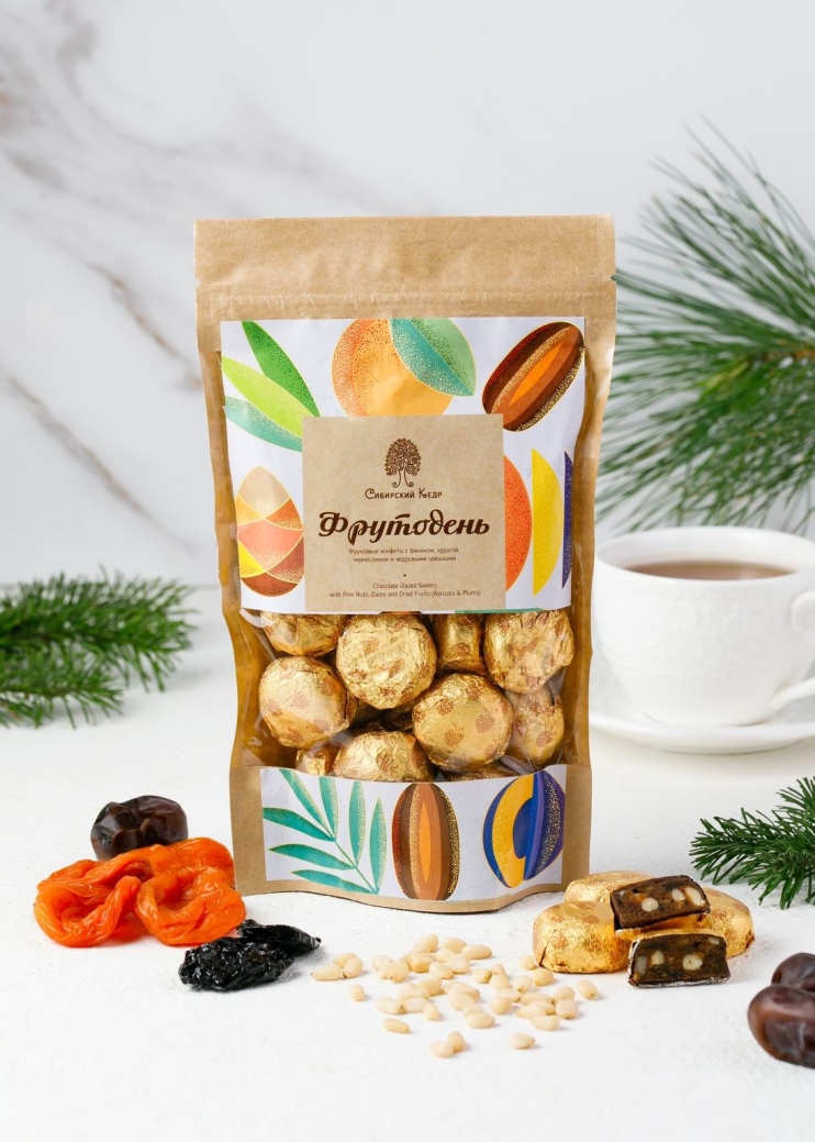 Фрутодень с кедровыми орехами, 200 г | крафт-пакет